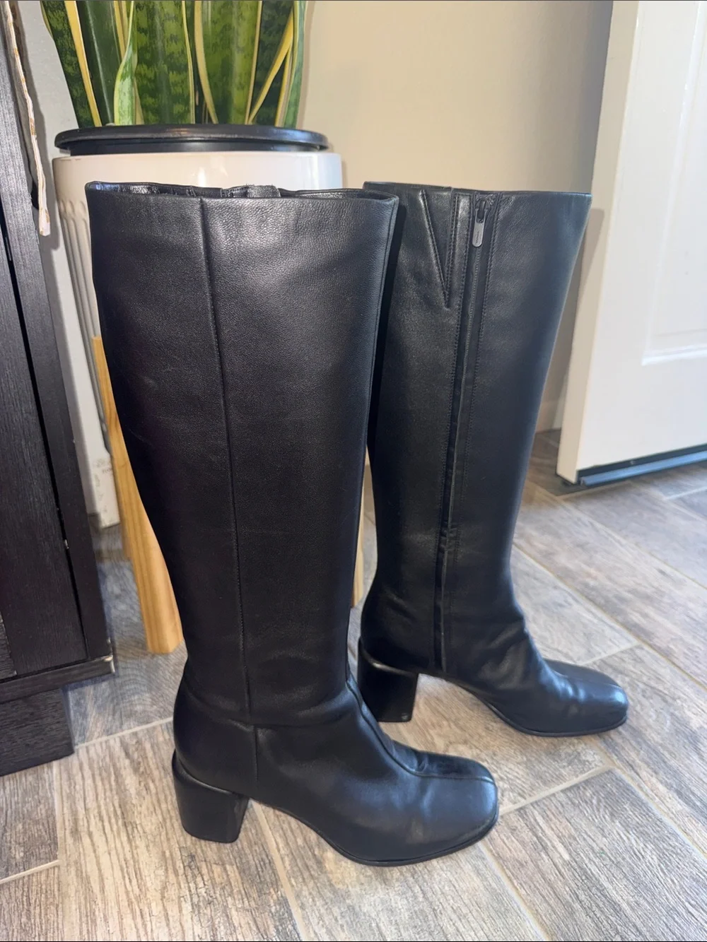 Vince Black Over-the-Knee Straight lined Shaft Boots